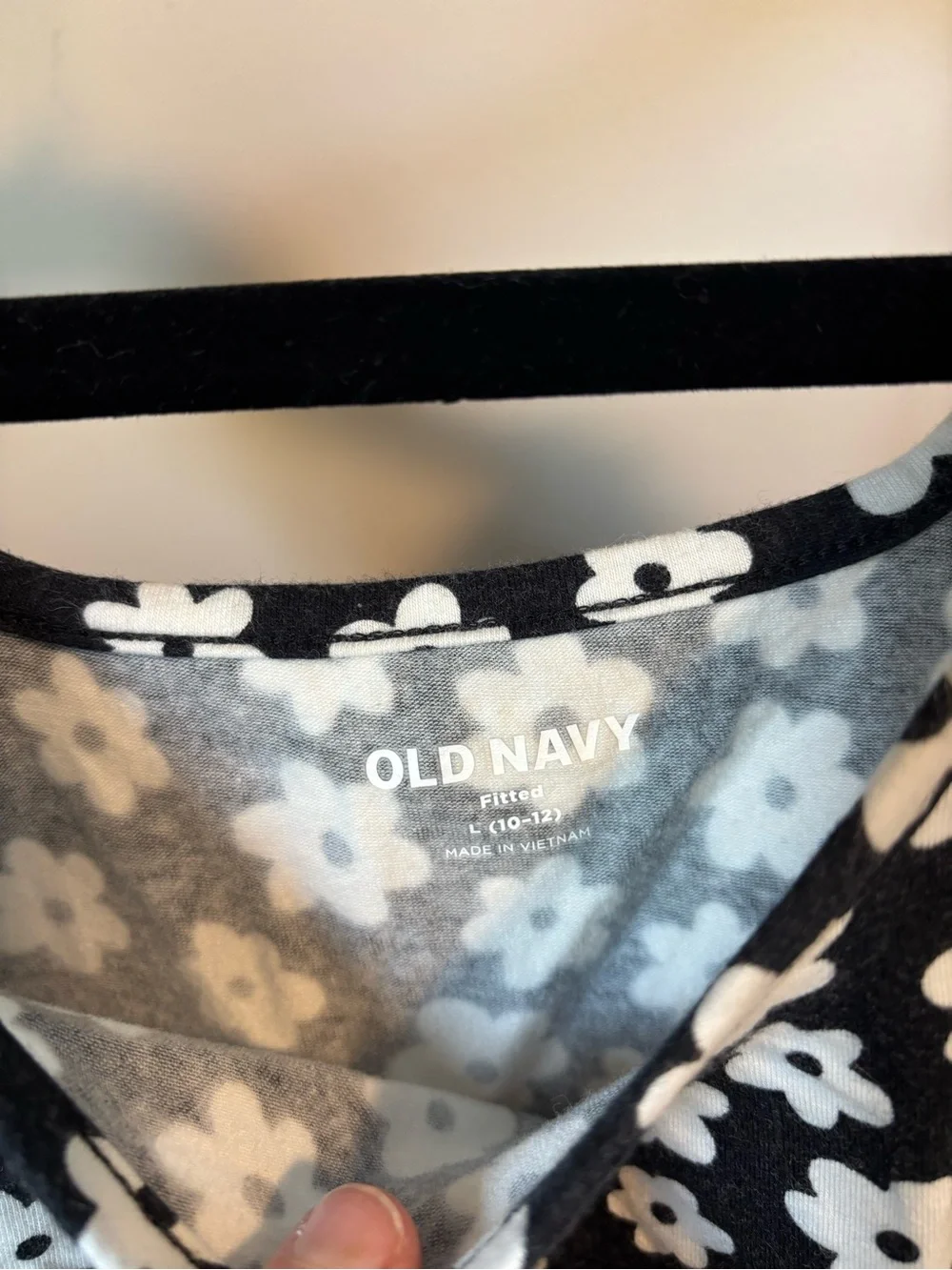 Black & White Floral Tank and Short Set - Size 10/12 years